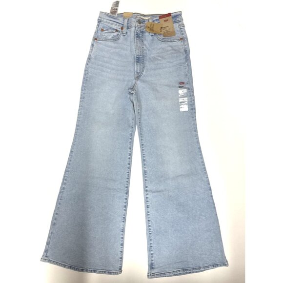 Levi's Women's Ribcage Bell Jeans 29x30 The Bells And Whistles - Blue - Picture 8 of 9